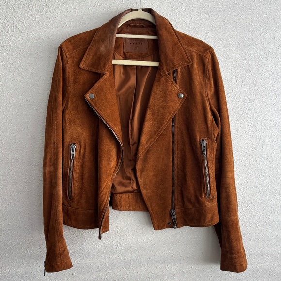 Blank NYC Jackets & Blazers - BlankNYC Brown 100% Genuine Suede Moto Jacket